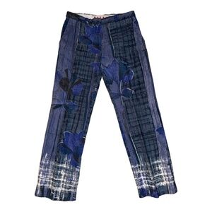 MARNI Silk Blend Batik Print Trousers Pants 40 4 Italy